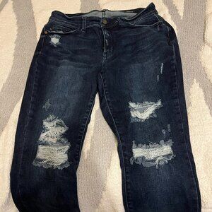 Judy Blue 14W distressed skinny - 28" inseam